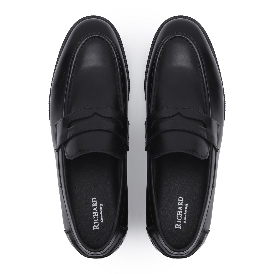 리차드 남성 키높이 페니로퍼 블랙(Richard Men’s Penny Loafer Elevator Shoes Black) - 4