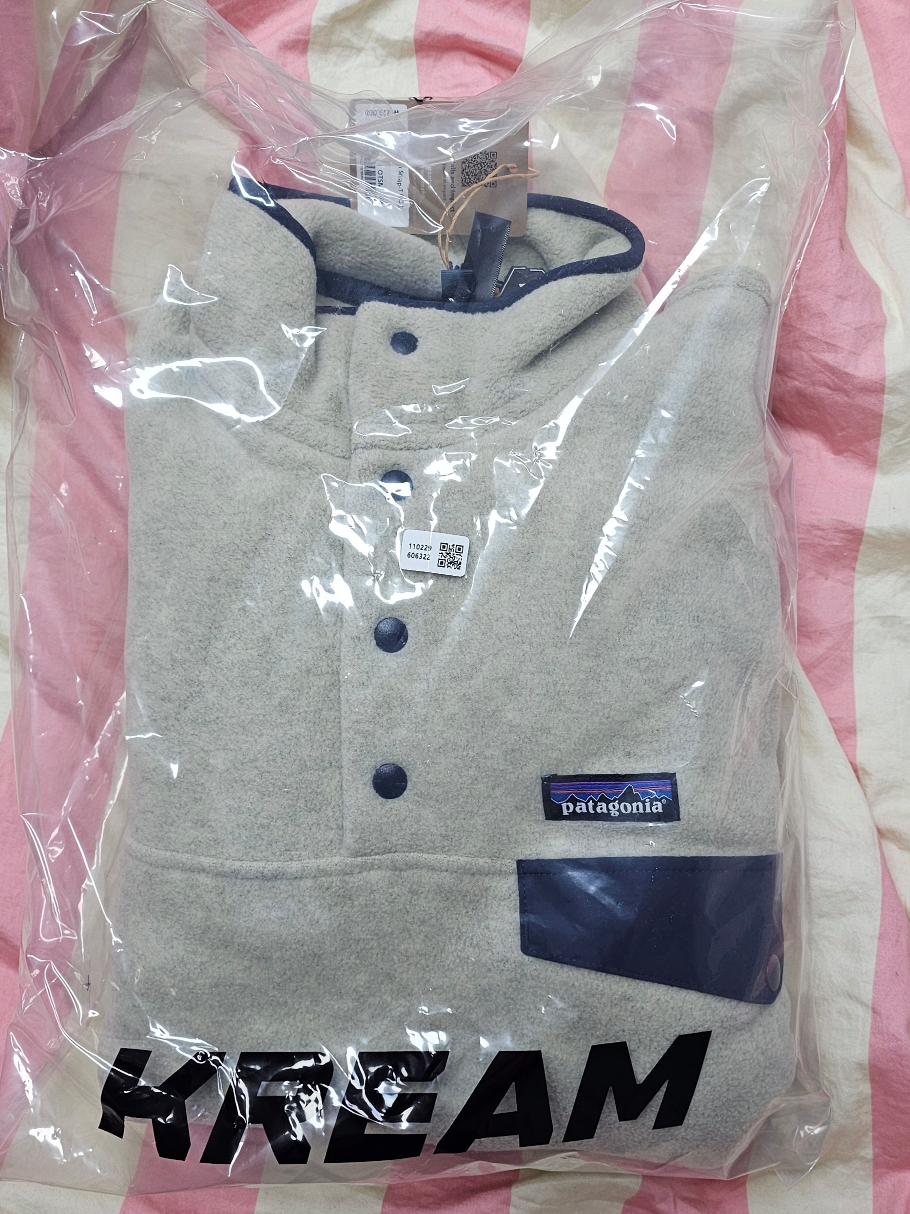 Patagonia Synchilla Snap-T Fleece Pullover Oatmeal Heather 착용 스타일 - 1