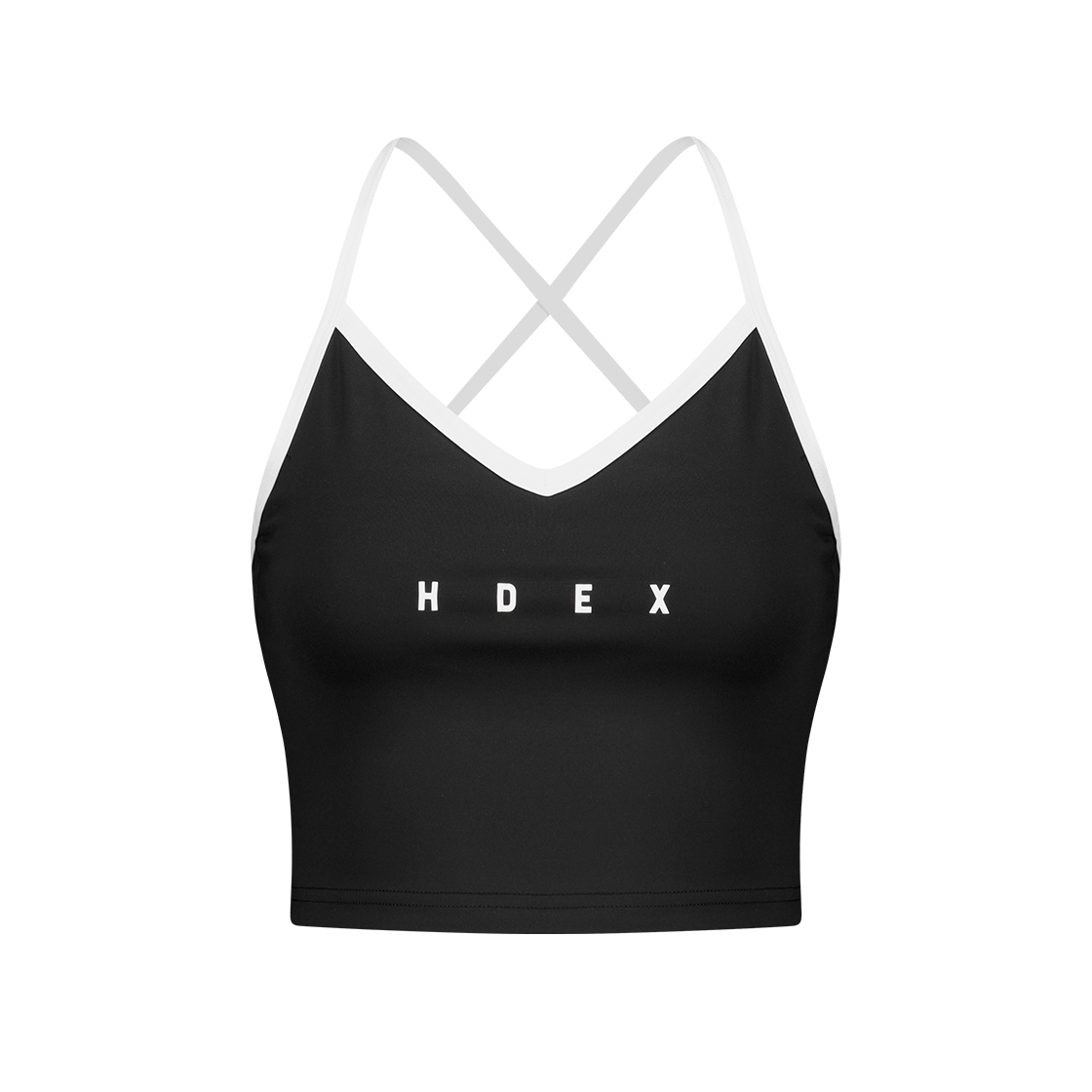 H253WCSBT010BK HDEX Light Support Daily Crop Bra Top Black