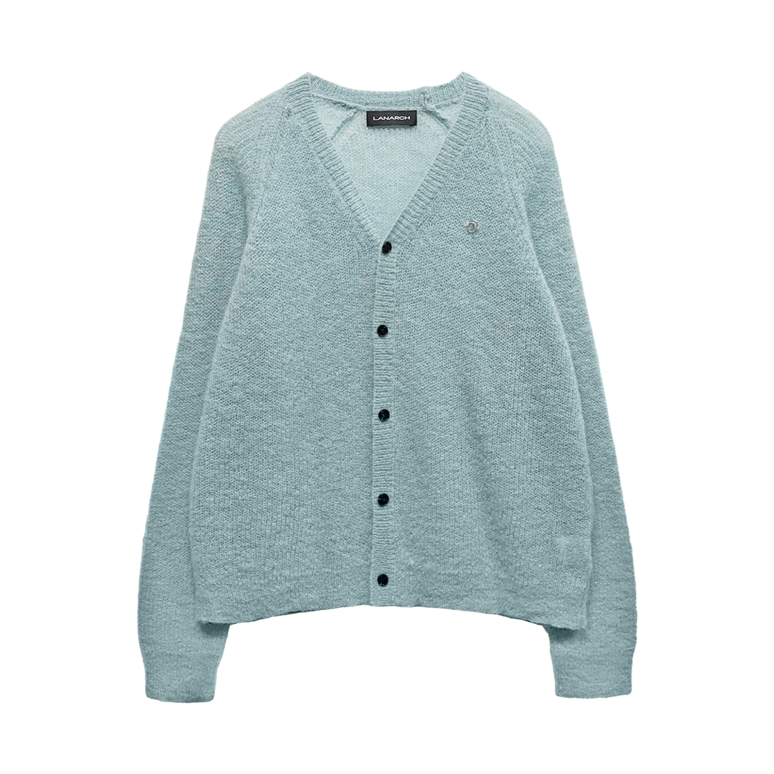 랜 아카이브 0092 모헤어 블렌드 크롭 가디건 - 민트(LAN ARCHIVE 0092 Mohair Blend Crop Cardigan - Mint)