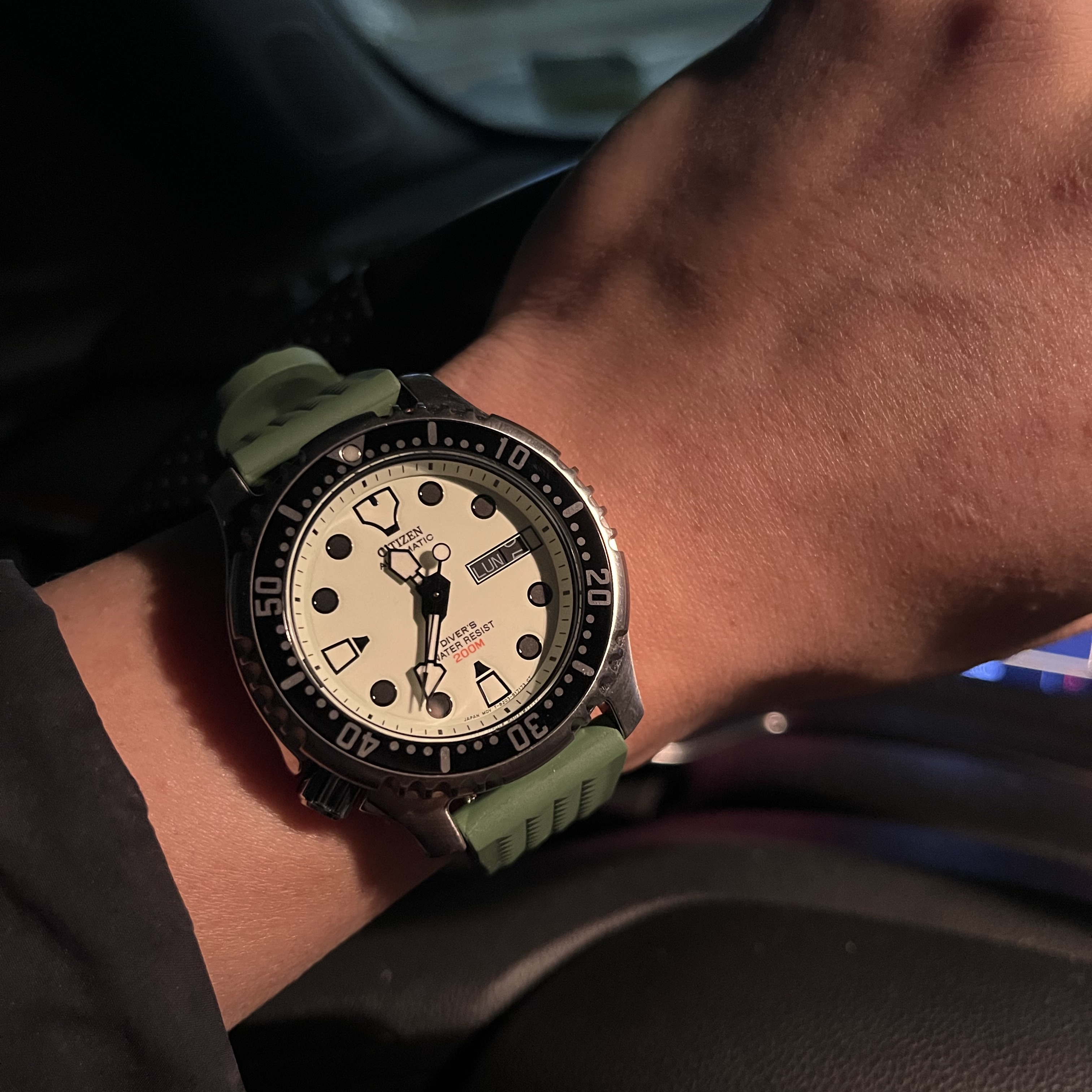 Citizen Promaster Diver Automatic 200M 42mm Stainless Steel Beige 착용 스타일