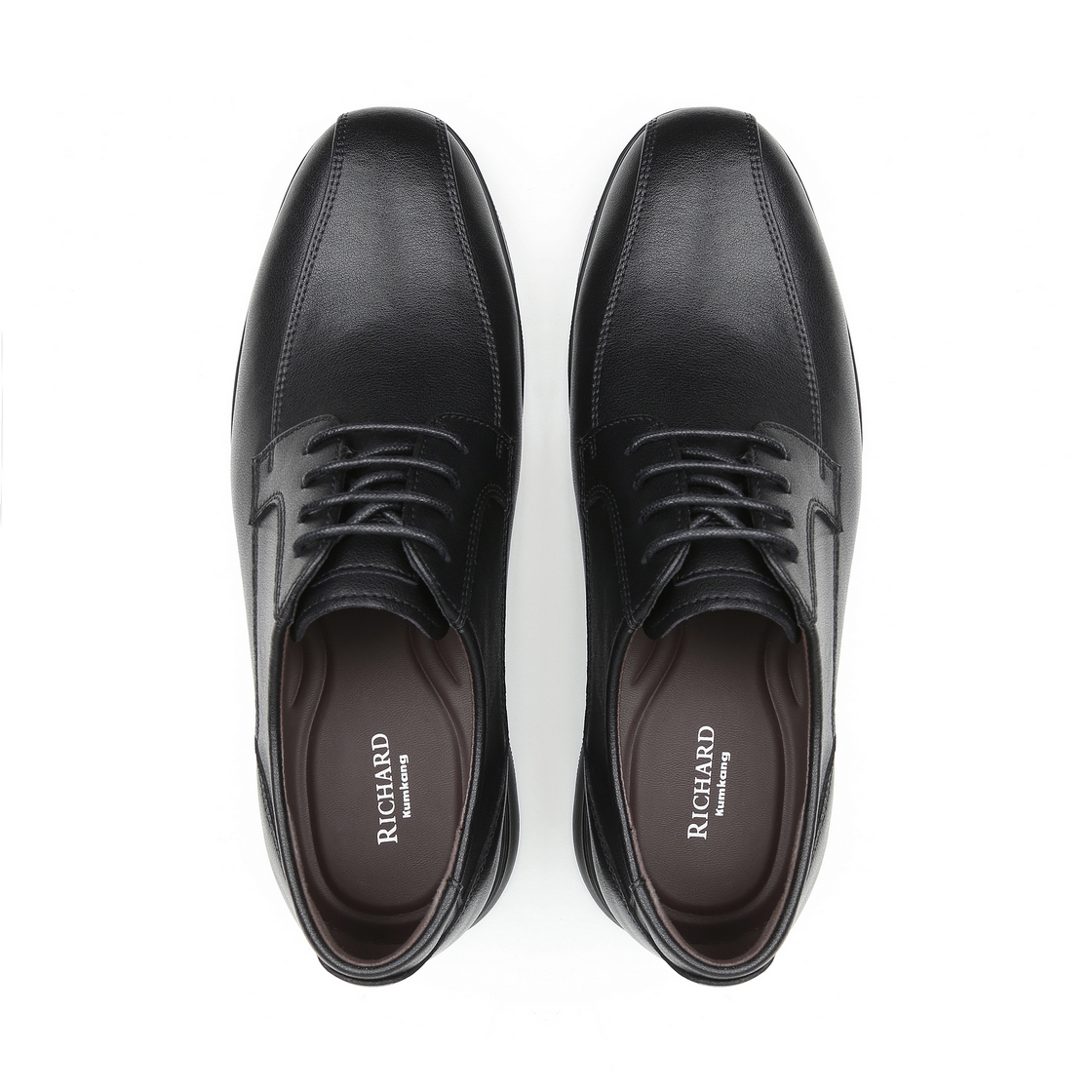 리차드 남성 스왈토 더비 슈즈 블랙(Richard Men’s Swirl Toe Derby Shoes Black) - 4