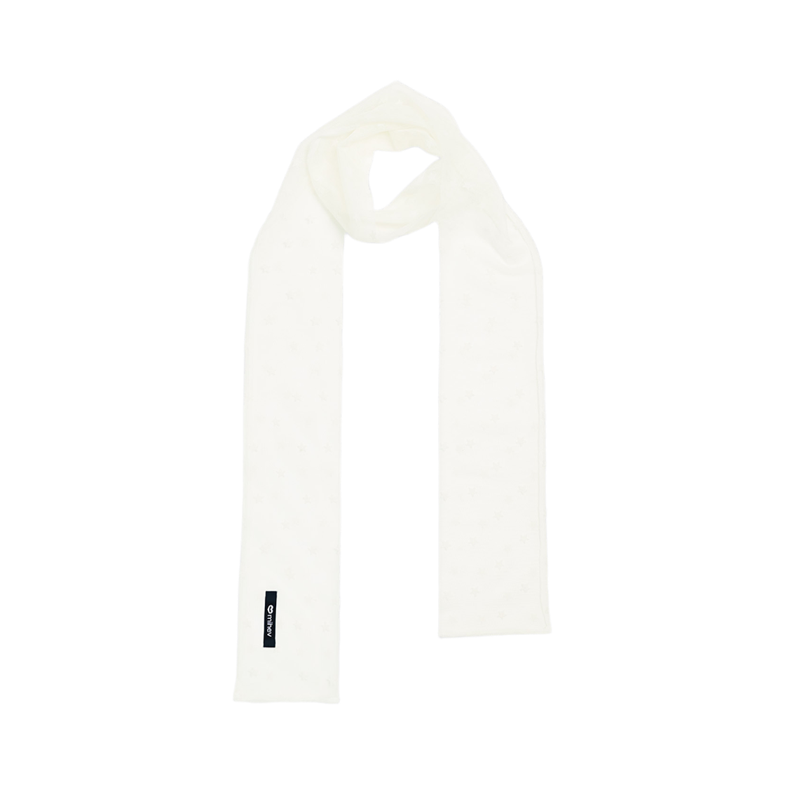미헤브 스타 도트 매쉬 스카프 아이보리 화이트(mihev Star Dot Mesh Scarf Ivory White)