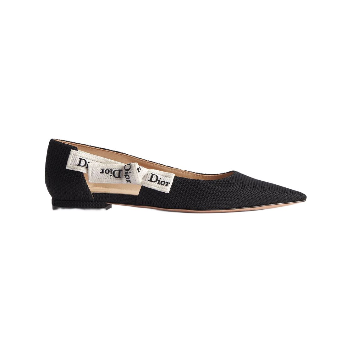 KDF156NVA-S900 (W) Dior J'Adior Technical Fabric Ballet Flat Black