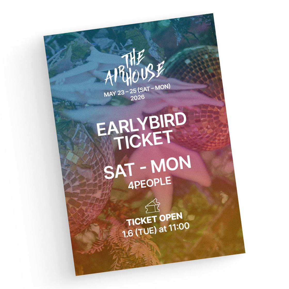 디에어하우스 얼리버드 티켓 (토-월) - 4인(The Air House Earlybird Ticket (Sat - Mon) - 4 People)