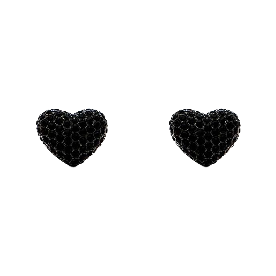 (W) 마크 제이콥스 더 하트 벌룬 파베 이어링 블랙 블랙 크리스탈((W) Marc Jacobs The Heart Balloon Pave Earrings Black Black Crystal)