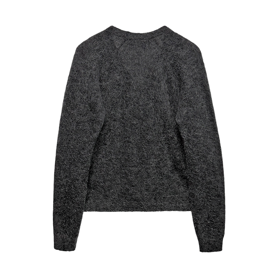 랜 아카이브 0092 모헤어 블렌드 크롭 가디건 - 그레이(LAN ARCHIVE 0092 Mohair Blend Crop Cardigan - Gray) - 2