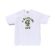 BAPE Multi Pixel Camo College T-Shirt White Green