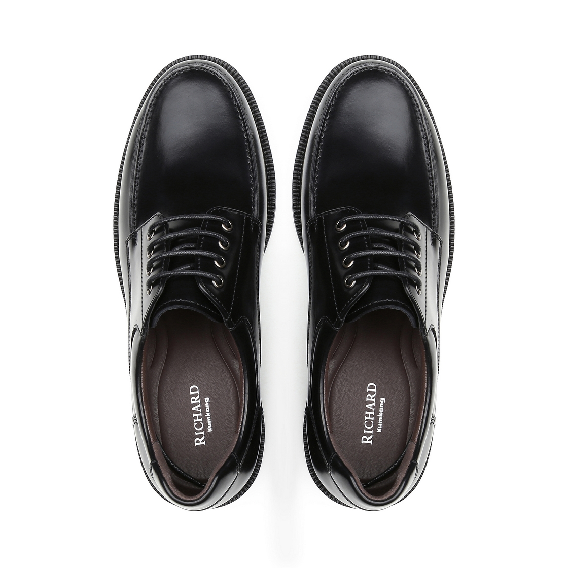 리차드 남성 U팁 더비 슈즈 블랙(Richard Men’s U-Tip Derby Shoes Black) - 4