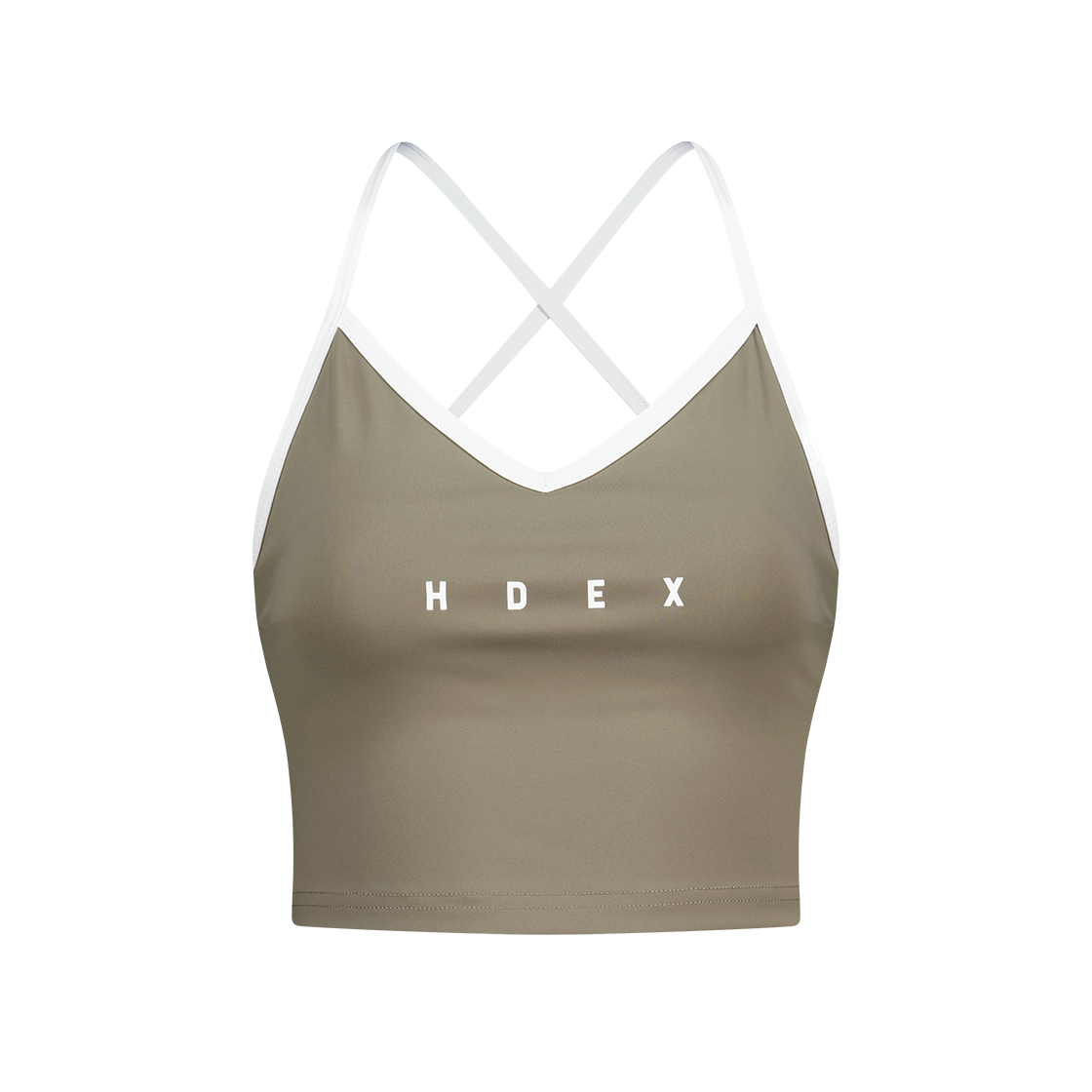 H253WCSBT010TP HDEX Light Support Daily Crop Bra Top Taupe