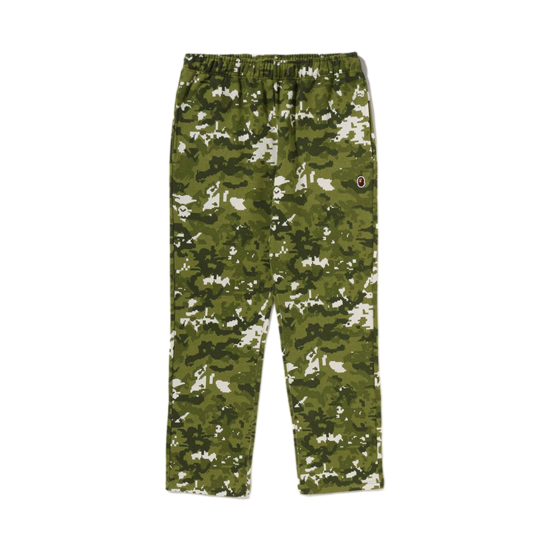 - BAPE Multi Pixel Camo Wide Leg Sweat Pants Green