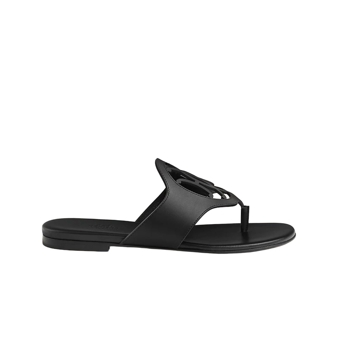 H261116Z02 (W) Hermes Mage Sandal Calfskin & Noir