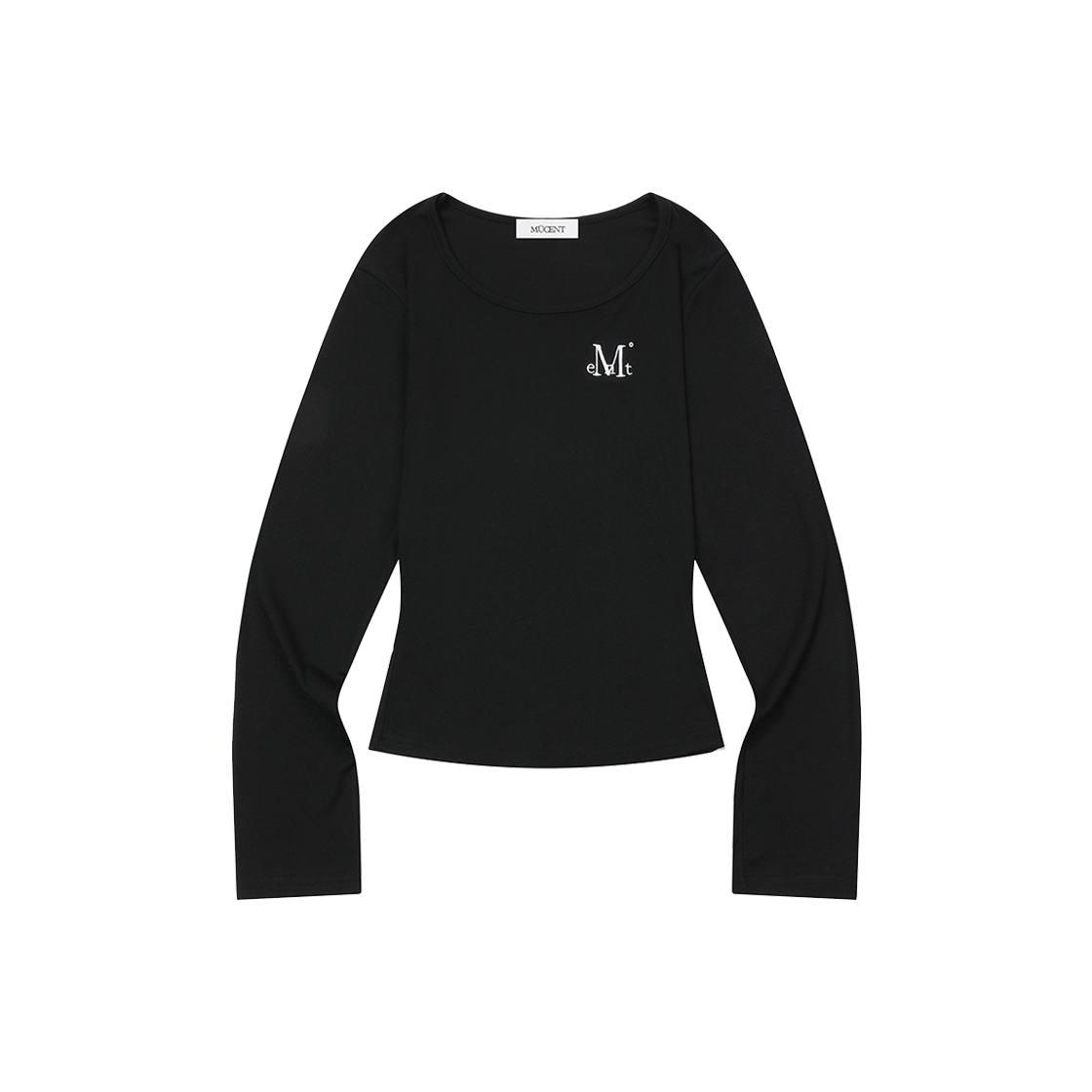 P0000BGL MUCENT Chaety Slim Fit R-Neck T (6Color) Black