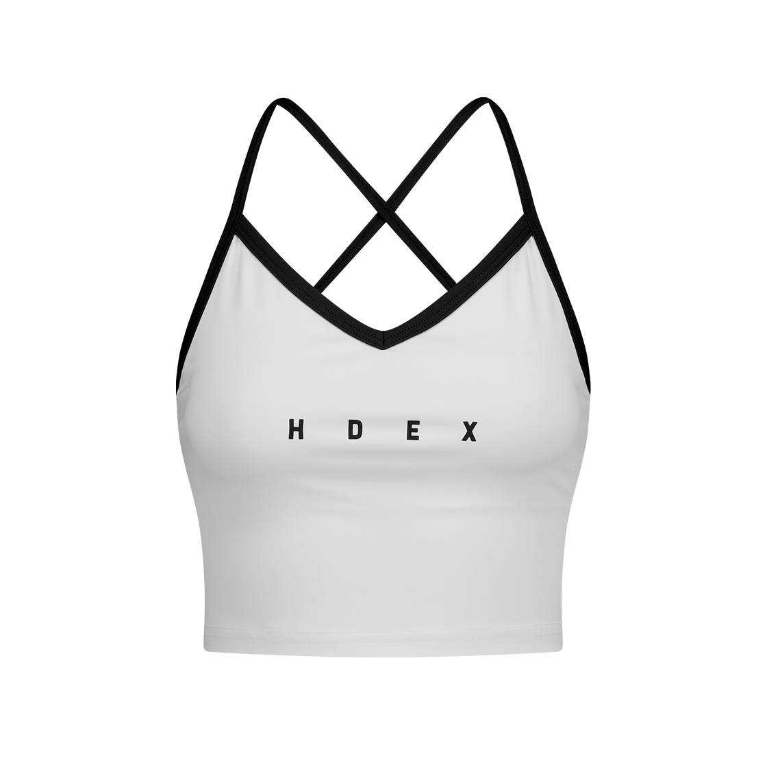 H253WCSBT010WH HDEX Light Support Daily Crop Bra Top White