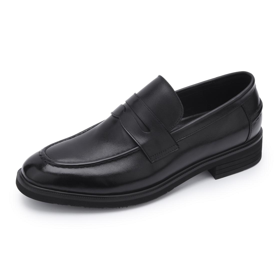 리차드 남성 키높이 페니로퍼 블랙(Richard Men’s Penny Loafer Elevator Shoes Black) - 3