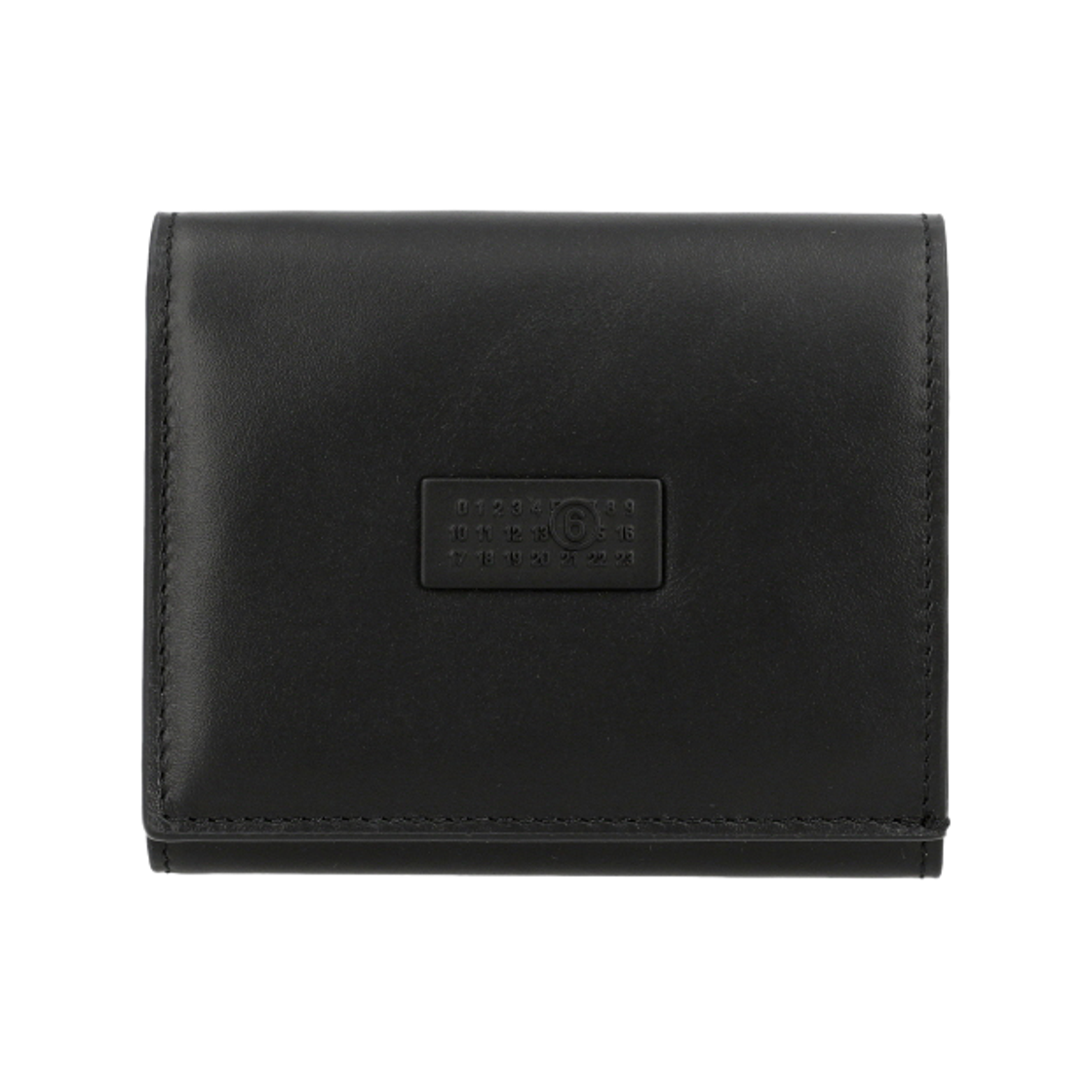 SA6UI0030P8622T8013 MM6 Maison Margiela Numbers Logo Patch Wallet Black