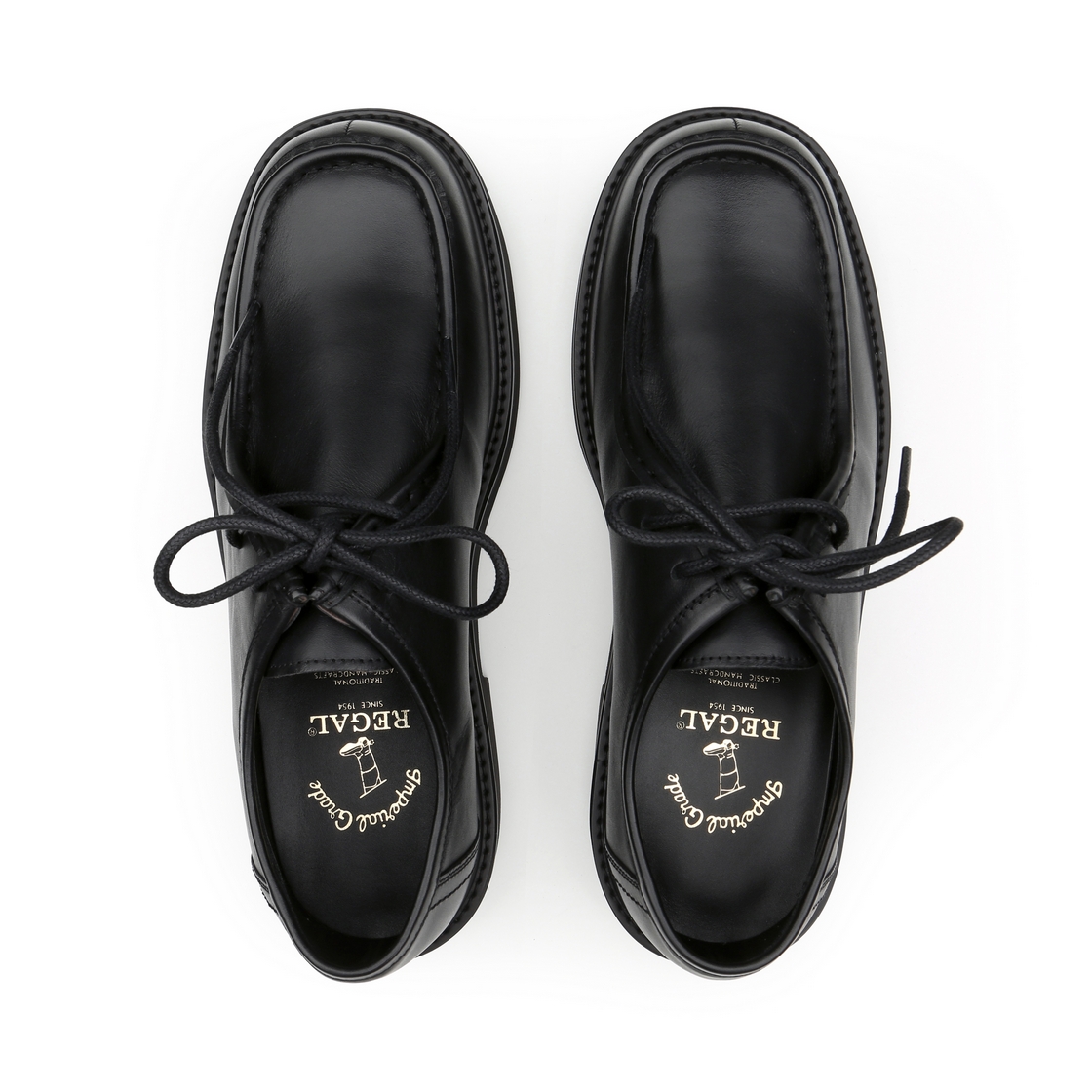 리갈 남성 스퀘어토 왈라비 슈즈 블랙(REGAL Men’s Square-Toe Wallabee Shoes Black) - 4