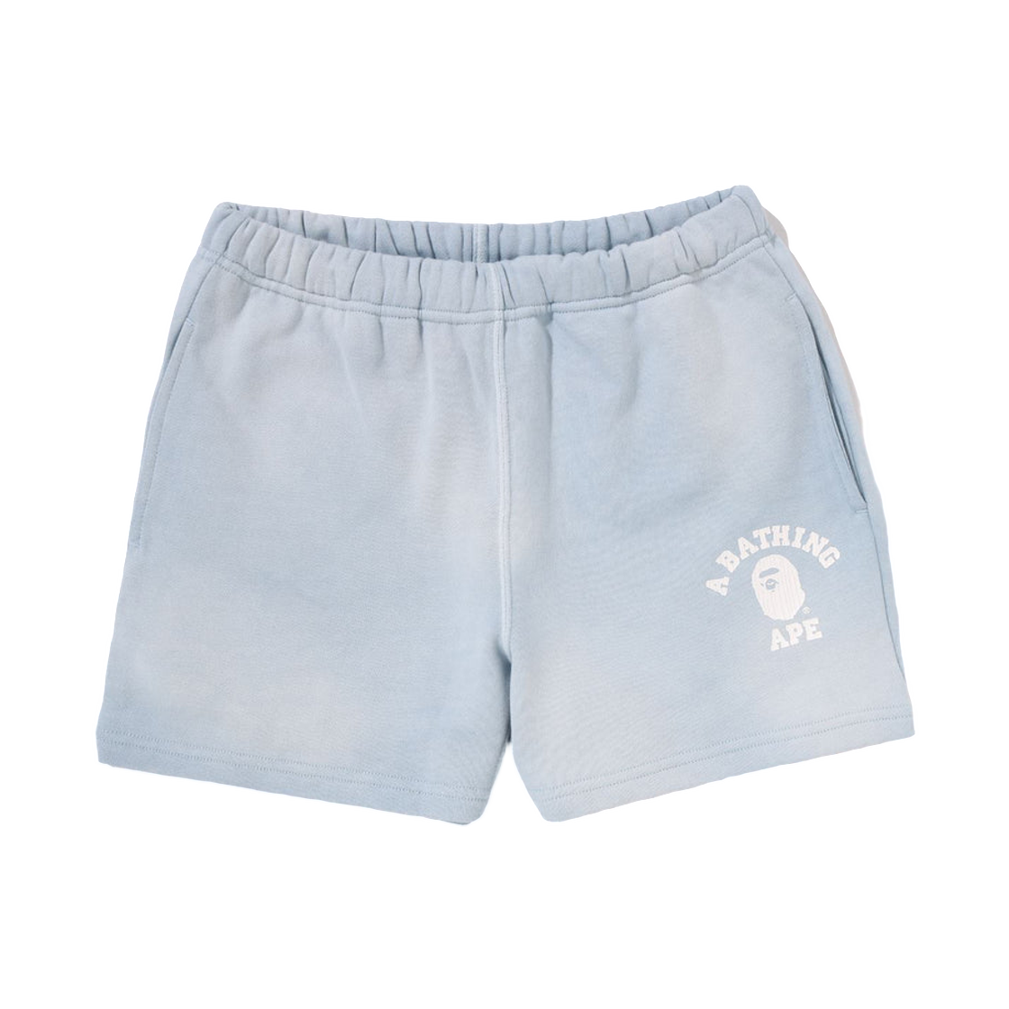 - (W) BAPE Vintage Washed College Sweatshorts Sax