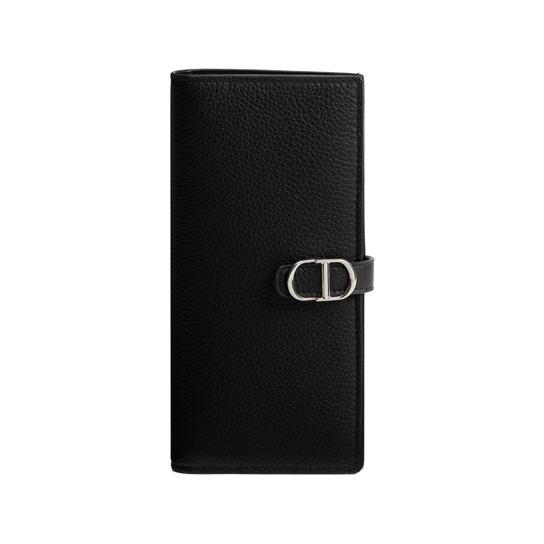 2LLBC344MAL-H00N Dior Normandie Grained Calfskin Long Bifold Wallet Black