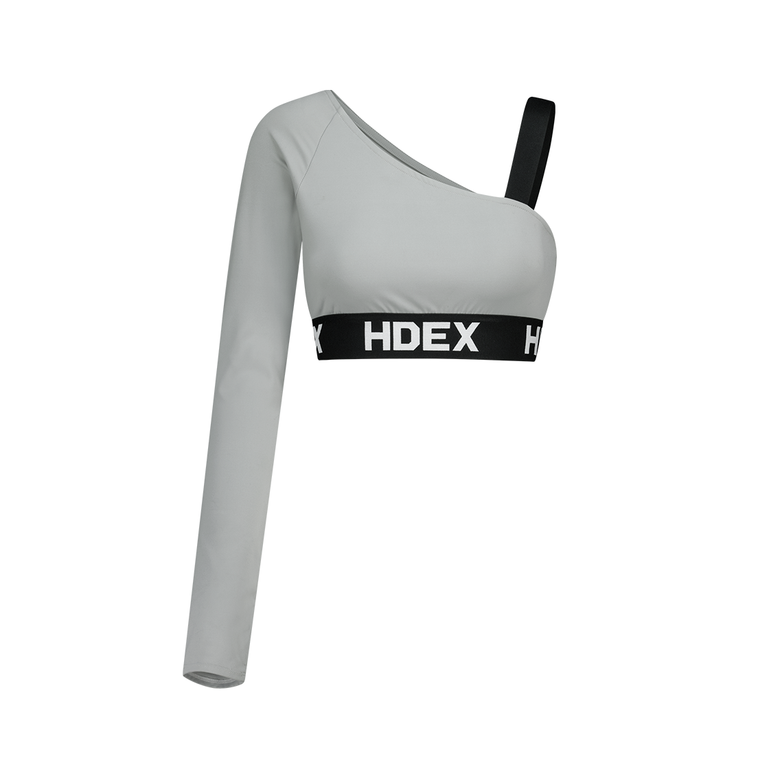 H1AM1WSTL01FGY HDEX Pro One-Shoulder Crop Long Sleeve Fog Gray