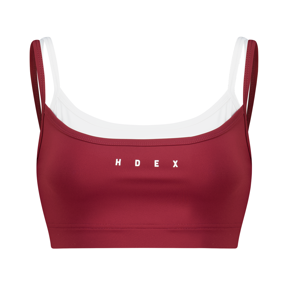 H253WCSBT02CRD HDEX Light Support Layered Bra Top Cherry Red