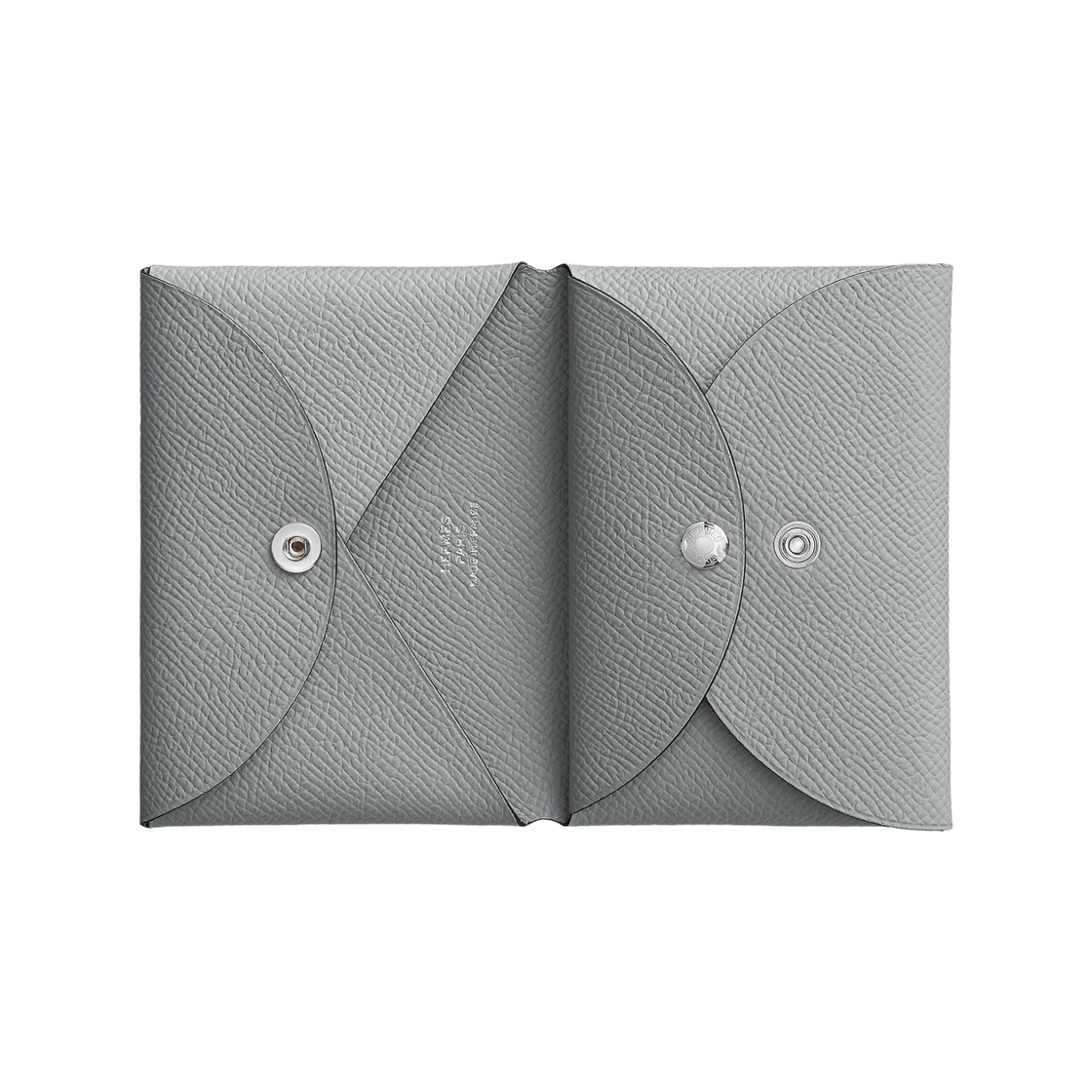 에르메스 칼비 듀오 컴팩트 카드 홀더 앱송 & 팔라듐 하드웨어 그리 팬틴(Hermes Calvi Duo Compact Card Holder Epsom & Palladium Gris Pantin) - 2