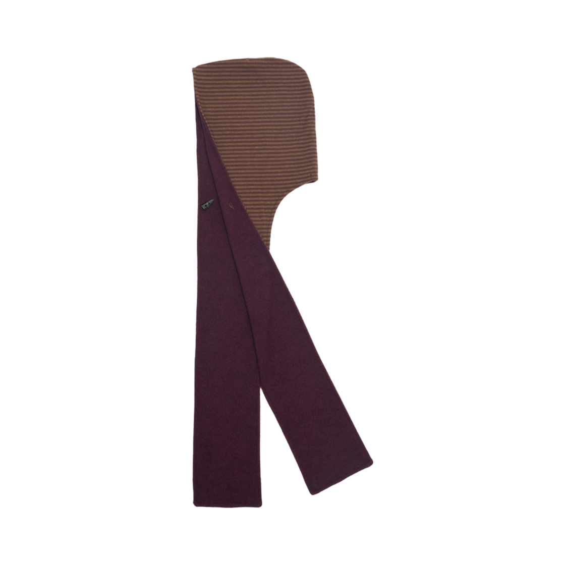 미헤브 리버시블 토글 버튼 후드 머플러 퍼플 브라운(mihev Reversible Toggle Button Hood Muffler Purple Brown)