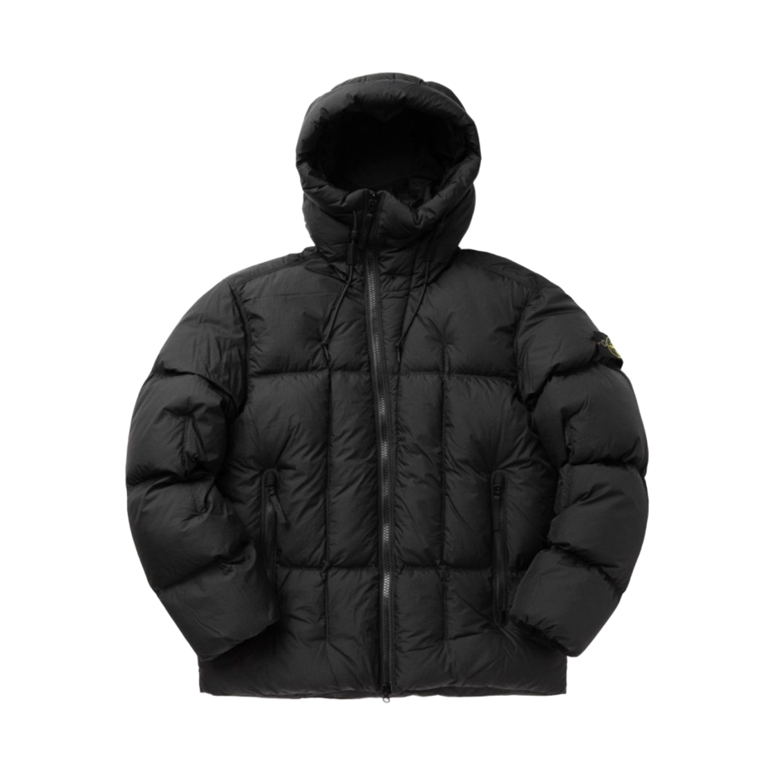 L1S1541000-16S0302-V0029 Stone Island 4100016 Seam Faded Light Nylon Tela Lightweight Hooded Down Jacket Black - 26SS