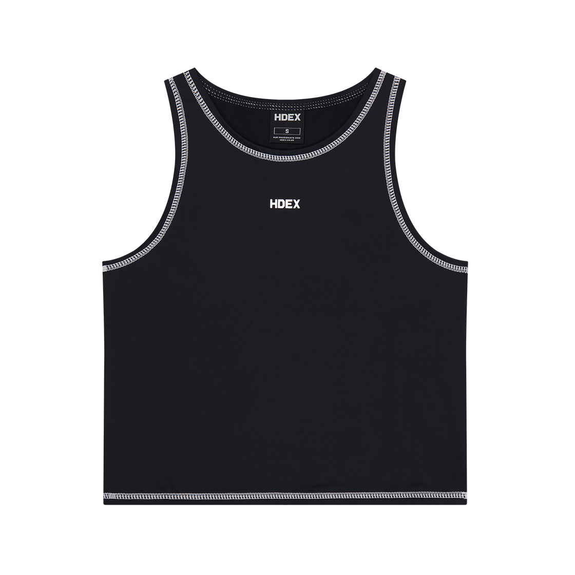 H1AM1WSSL020BK HDEX Pro Stitch Crop Tank Top Black