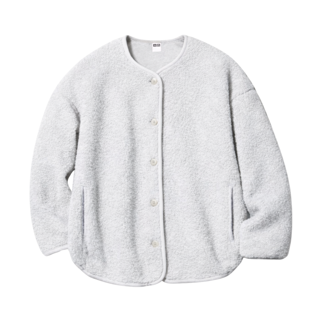 유니클로 파일 라인드 플리스 릴렉스드 가디건 라이트 그레이 - JP(Uniqlo Pile Lined Fleece Relaxed Cardigan Light Gray - JP)