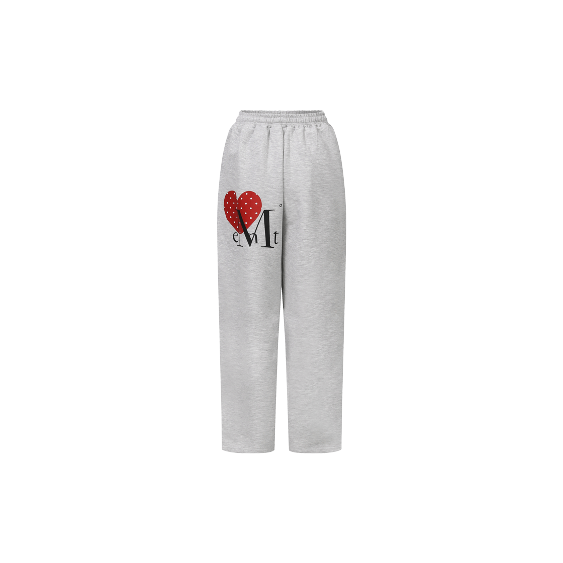 무센트 러브릿츠 미니 하트 로고 스웻 팬츠 남녀공용 (2컬러) 그레이(MUCENT Lovrits Mini Heart Logo Sweat Pants Unisex (2Color) Gray)