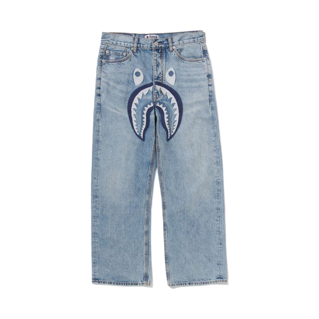 - BAPE Shark Relaxed Fit Denim Pants Lightindigo