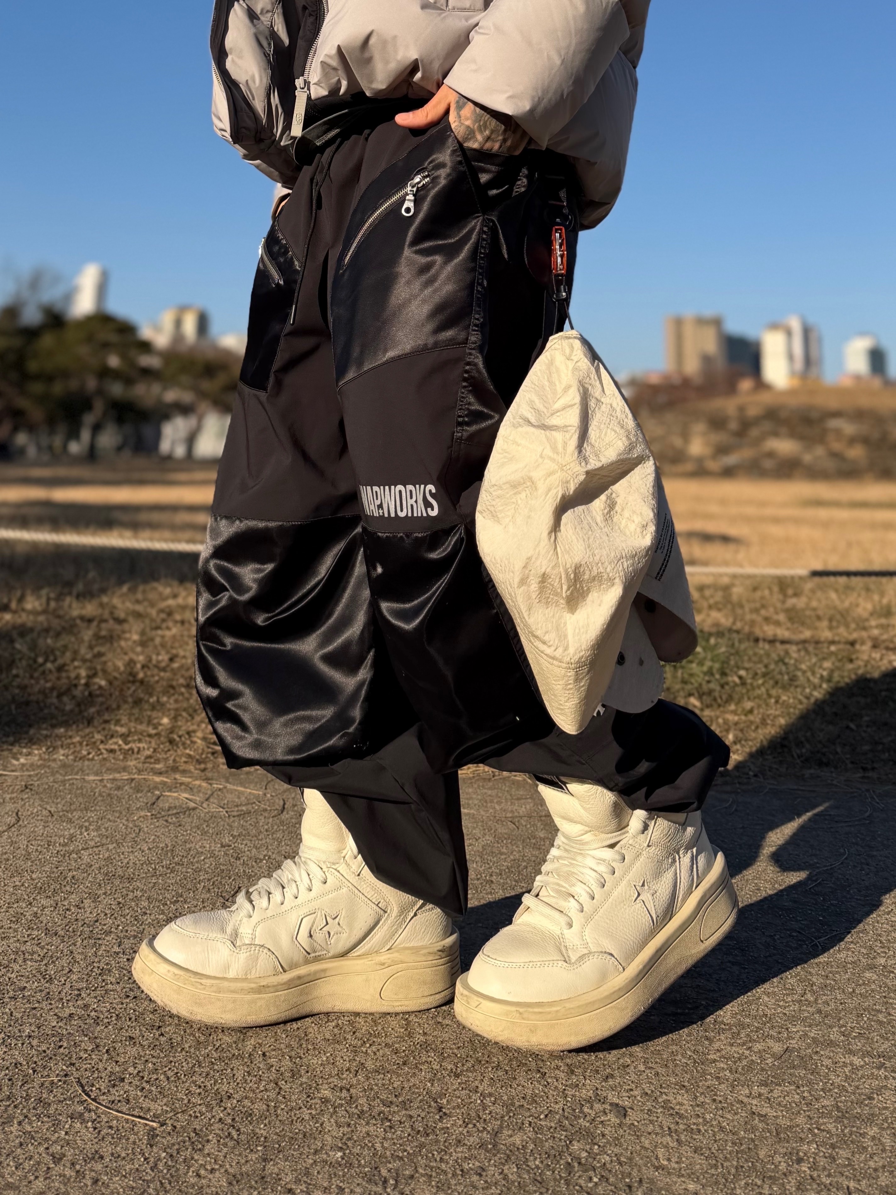 Converse x Drkshdw Turbowpn Egret 착용 스타일