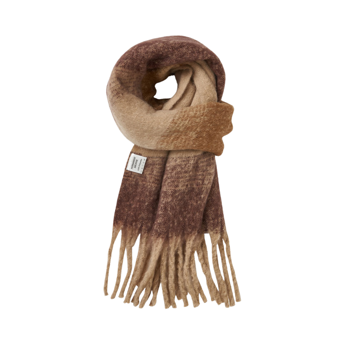 퍼머넌트 아카이브 브러쉬드 롱 니트 머플러 브라운(Permanent Archvie Brushed Long Knit Muffler Brown)