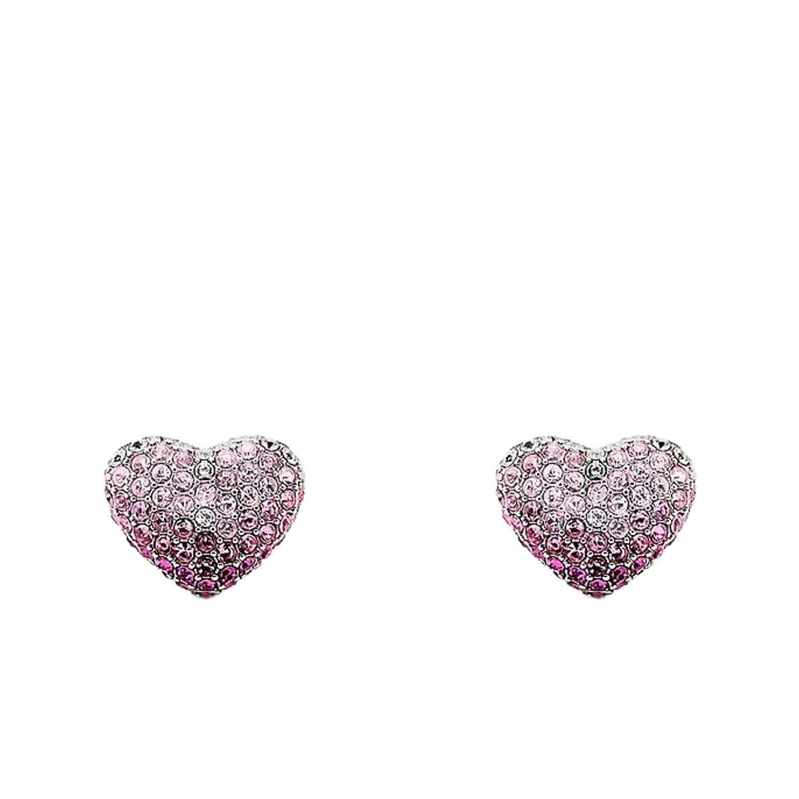 (W) 마크 제이콥스 더 하트 벌룬 파베 이어링 실버 로즈((W) Marc Jacobs The Heart Balloon Pave Earrings Silver Rose)
