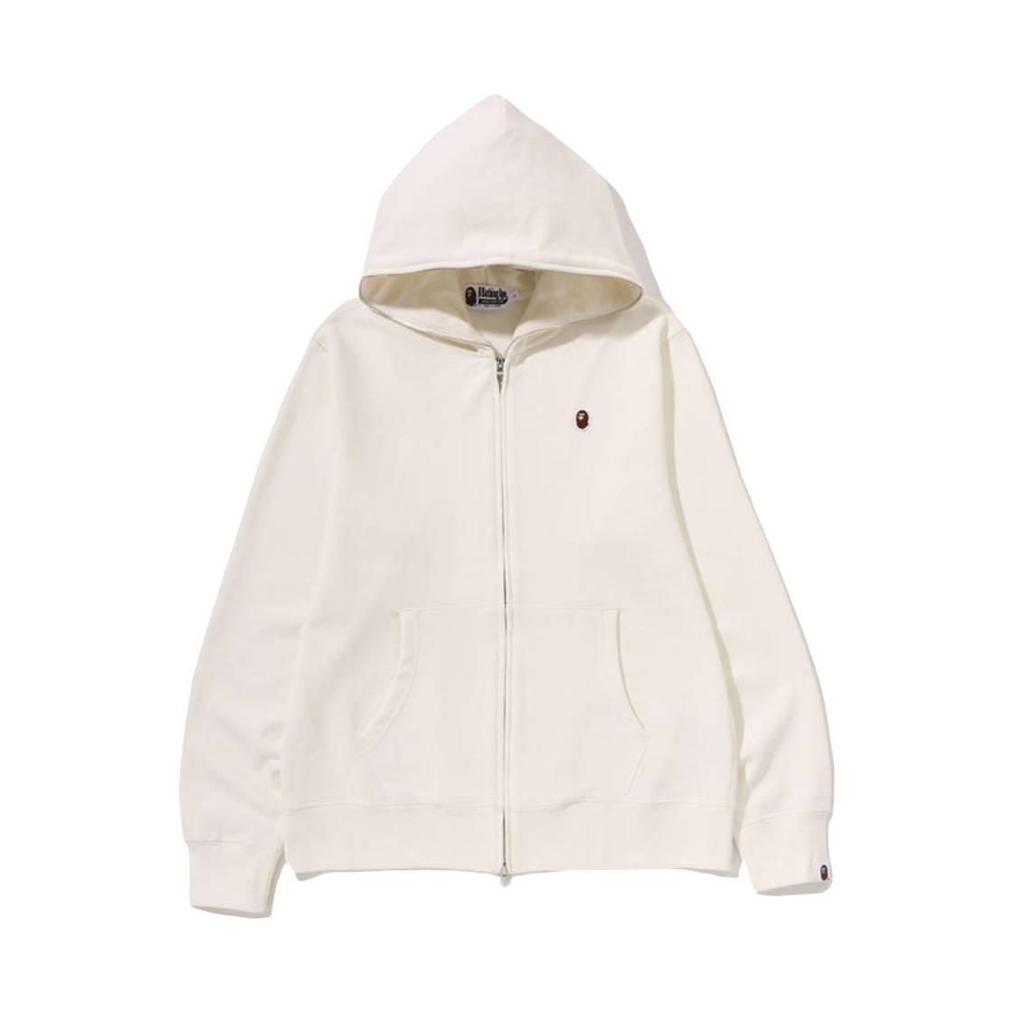 베이프 원 포인트 레귤러 핏 풀 집 후드 아이보리(BAPE One Point Regular Fit Full Zip Hoodie Ivory)