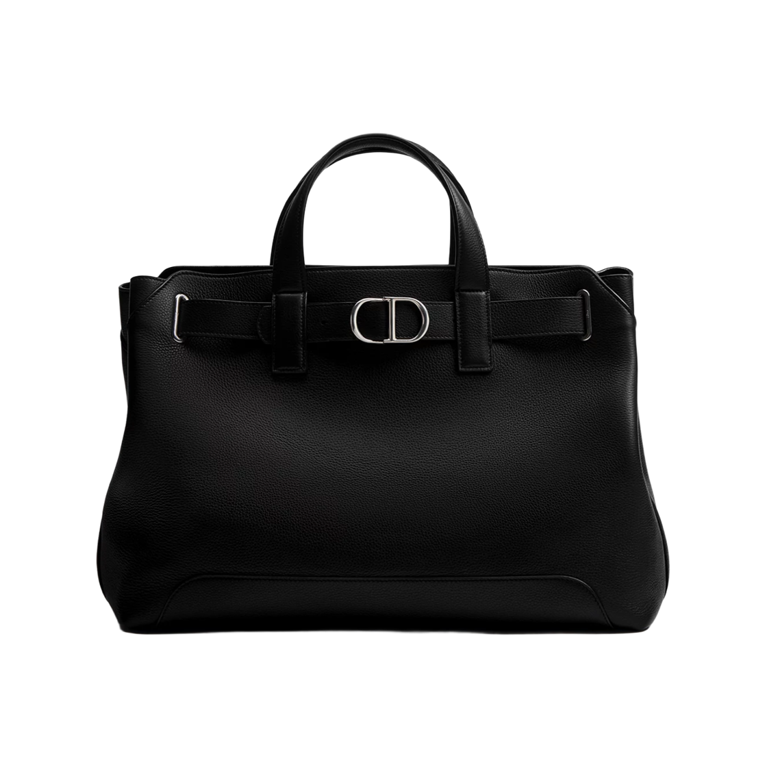 1LLSH290MAL-H00N Dior Normandie Grained Calfskin Medium Tote Bag Black