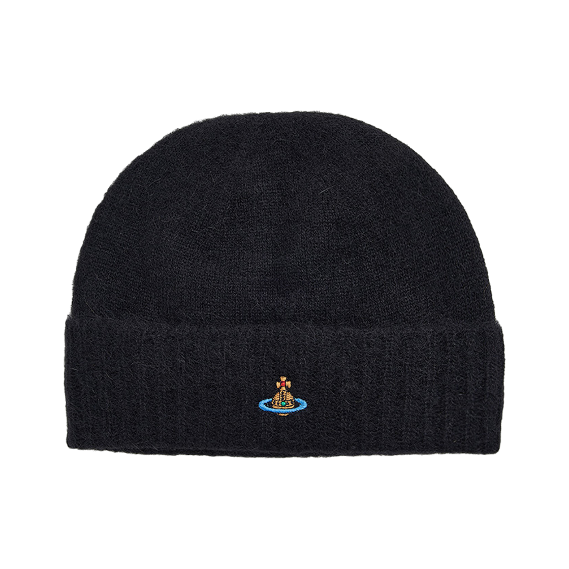 8102002J-K006A-N401 Vivienne Westwood Fluffy Beanie Black