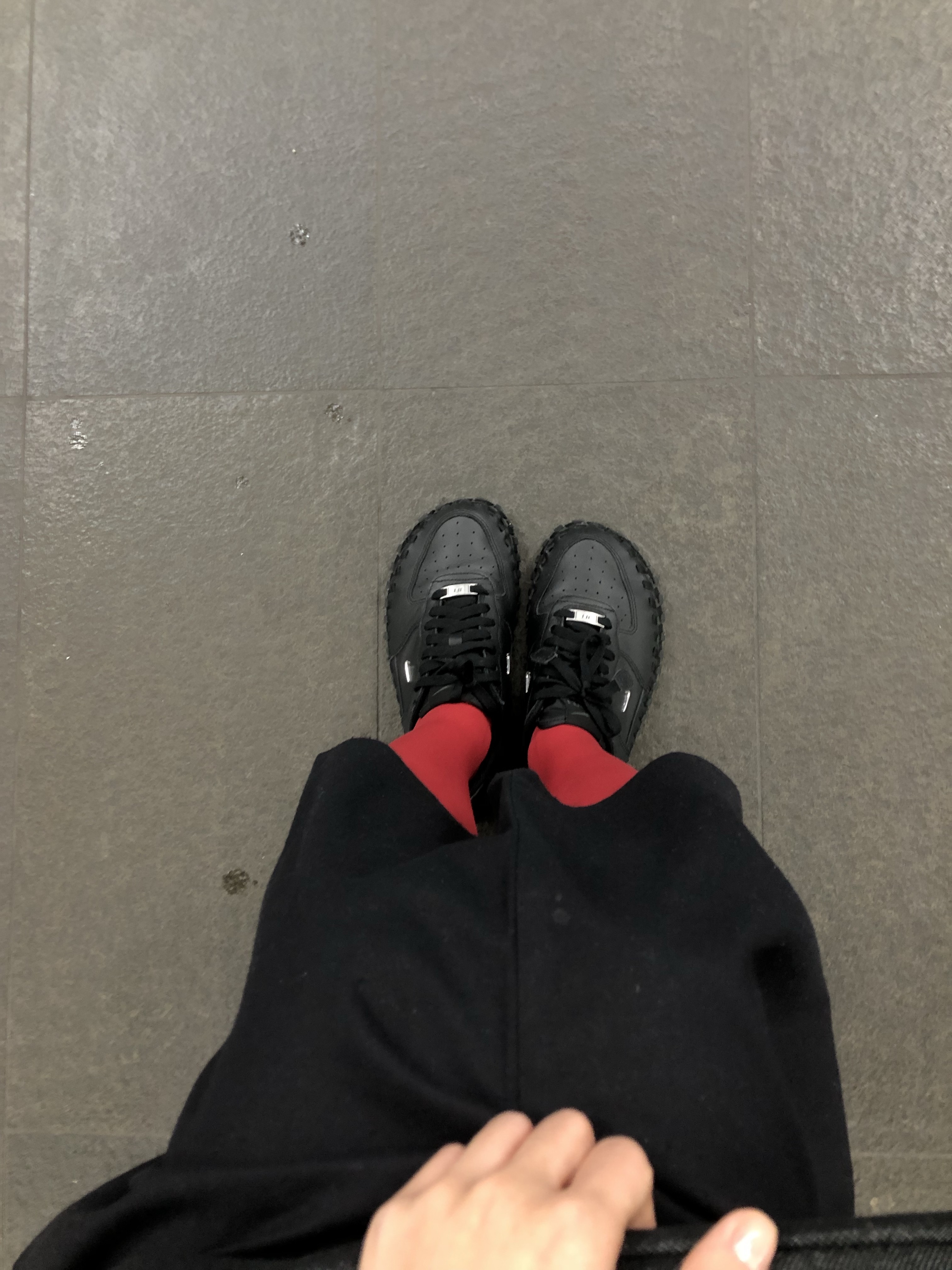 Nike x Jacquemus J Force 1 Low LX SP Black, WELTER EXPERIMENT Thermotrail Lightweight Pertex Down Jacket Sky Blue 착용 스타일 - 2