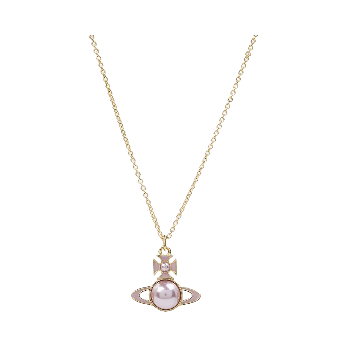 630203F3-02R929 (W) Vivienne Westwood Tillya Pendant Necklace Gold Violet