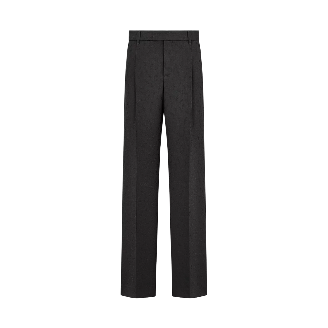 613C112A1064-C989 Dior Wool Mohair Lily of The Valley Jacquard Loose-Fit Pants Black