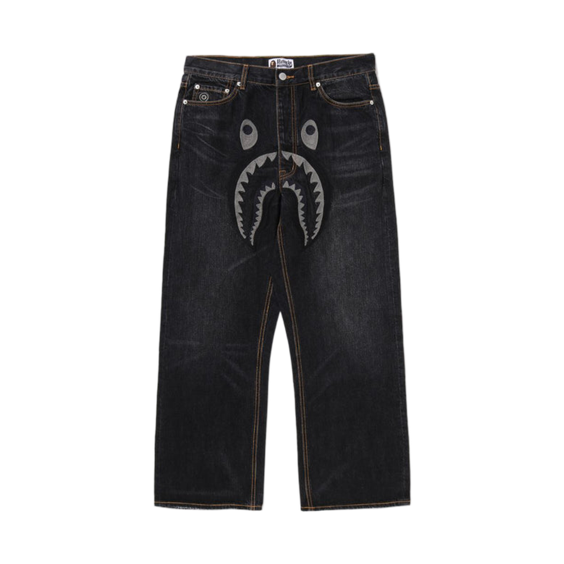 - BAPE Shark Relaxed Fit Denim Pants Indigo