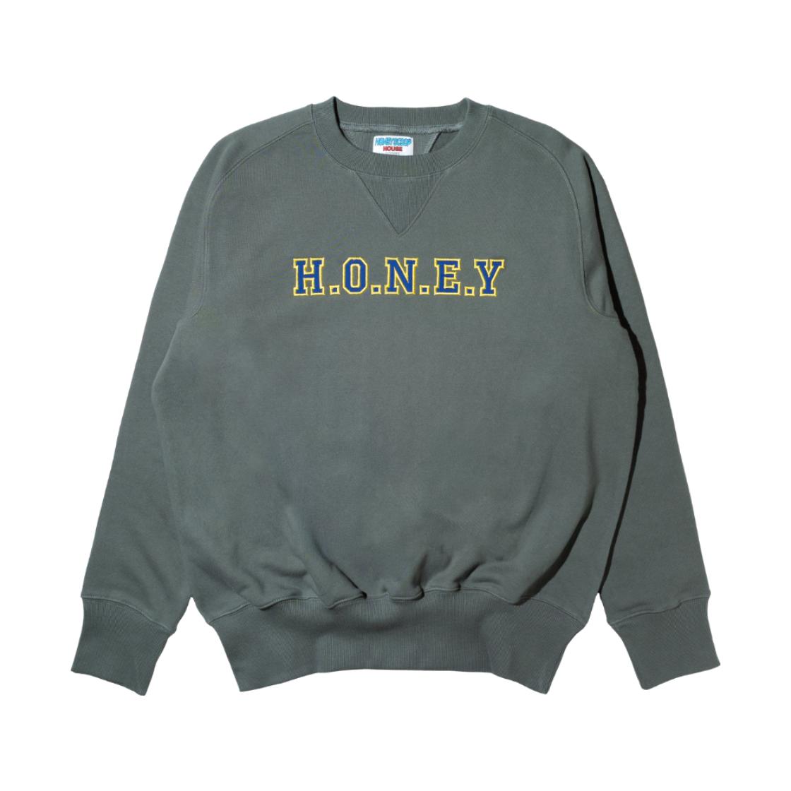 허니스쿱하우스 허니 크루 스웨트셔츠 차콜 그레이(Honey Scoop House Honey Crew Sweatshirt Charcoal Grey)