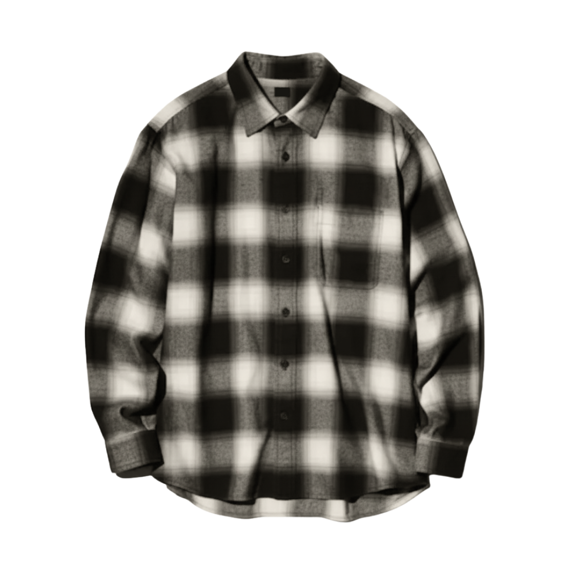 481224-01 Uniqlo Flannel Check Shirt Off White  - JP