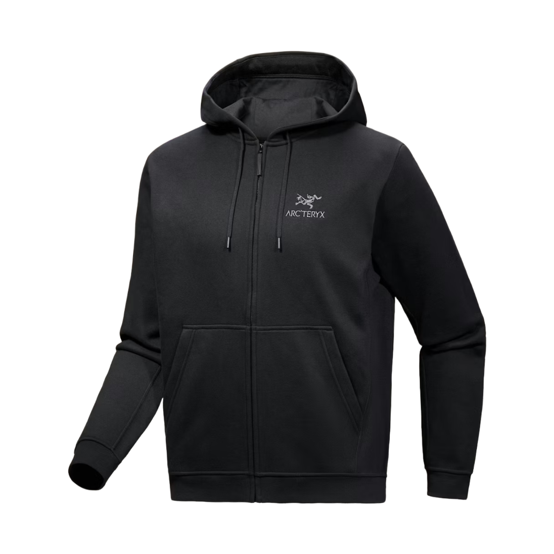 아크테릭스 엠블럼 플리스 풀집 후디 블랙