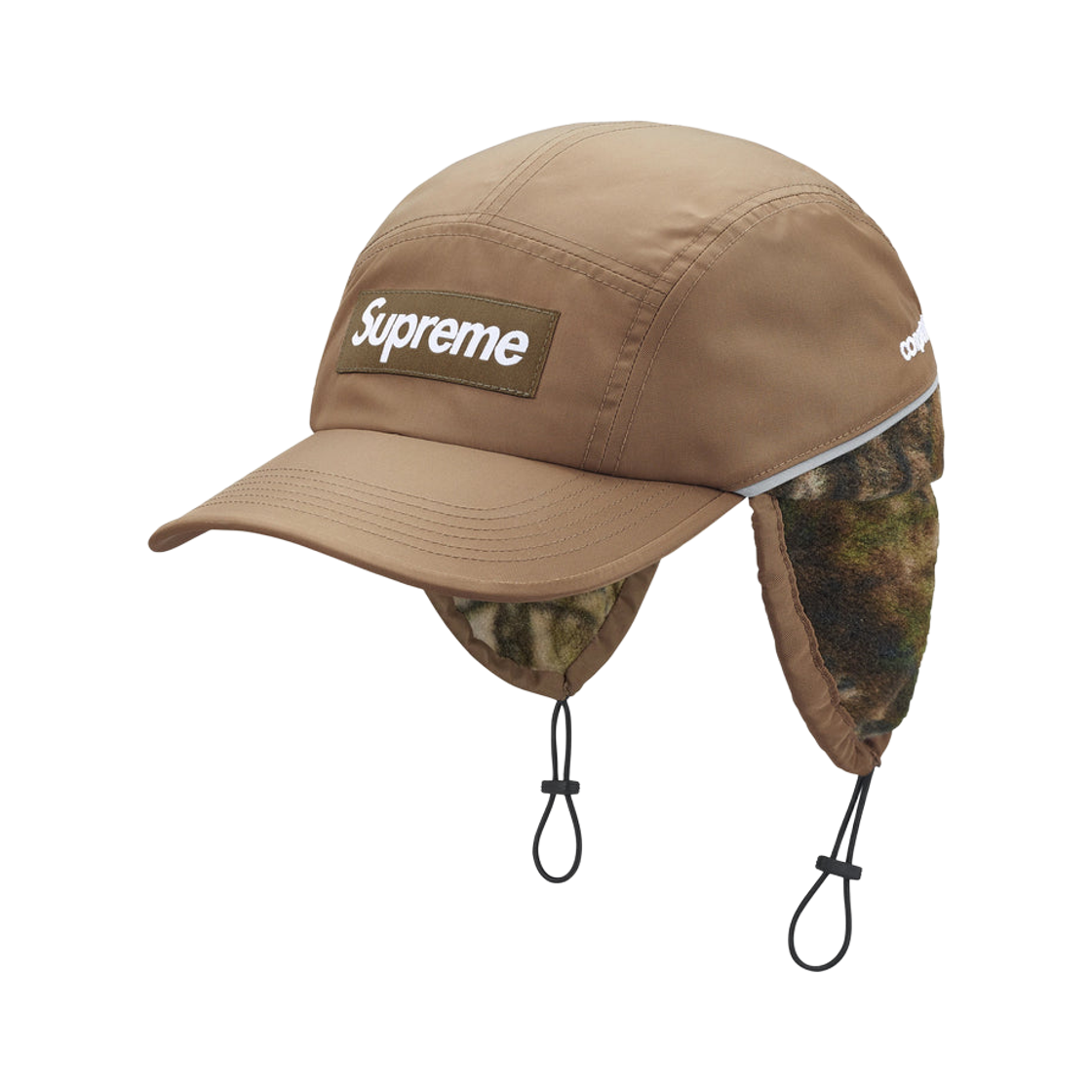 슈프림 폴라텍 라인드 패커블 이어플랩 캠프 캡 카키 - 25FW(Supreme Polartec Lined Packable Earflap Camp Cap Khaki - 25FW)