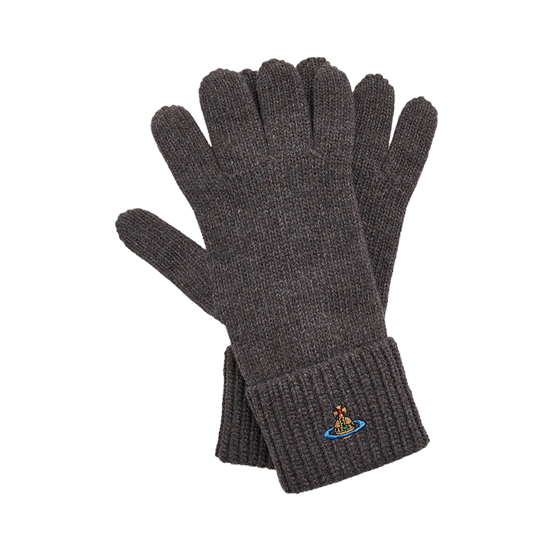 8202002R-K0065-P401 Vivienne Westwood Orb Logo Sporty Gloves Grey