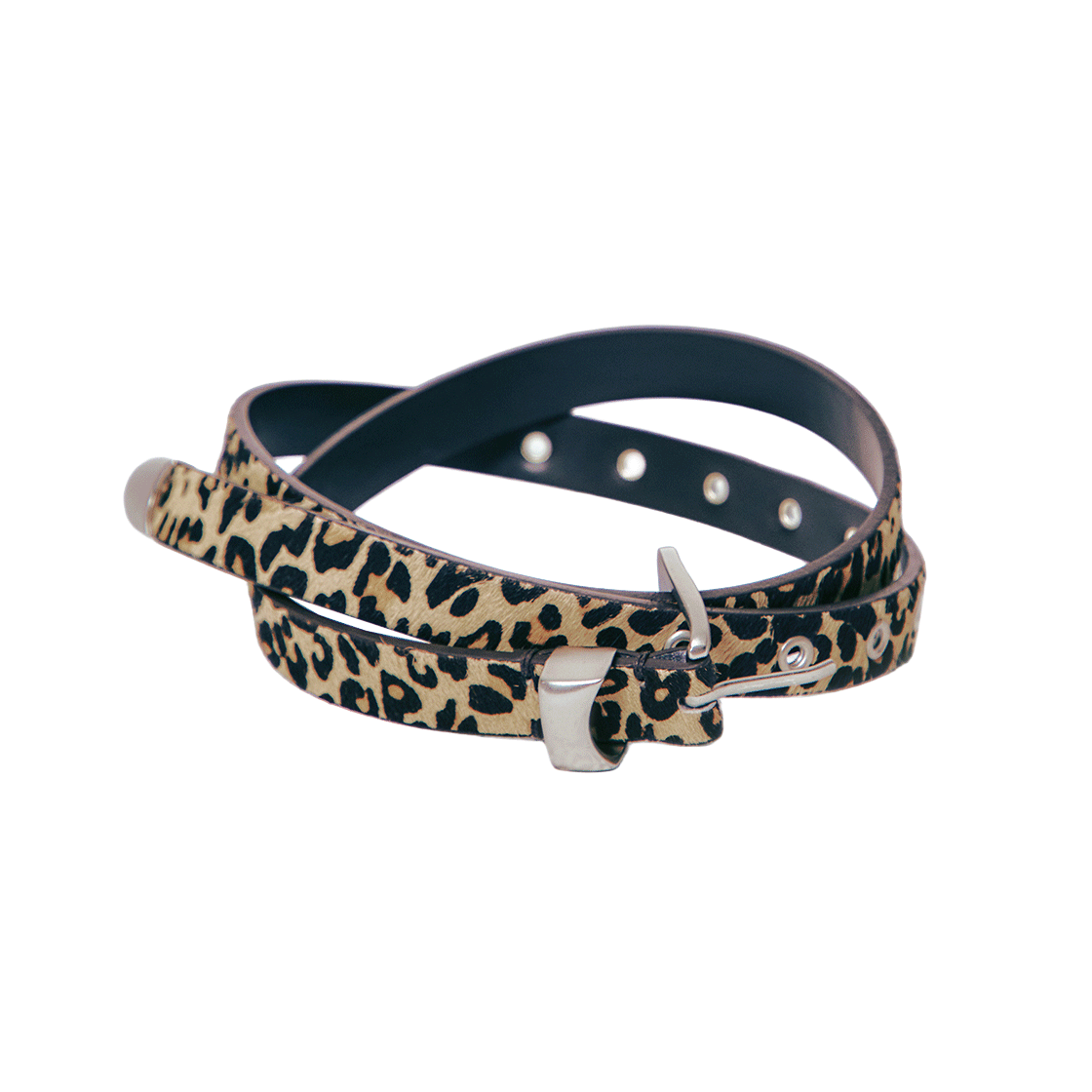 랜 아카이브 8002 레오파드 웨스턴 레더 벨트(LAN ARCHIVE 8002 Leopard Western Leather Belt)