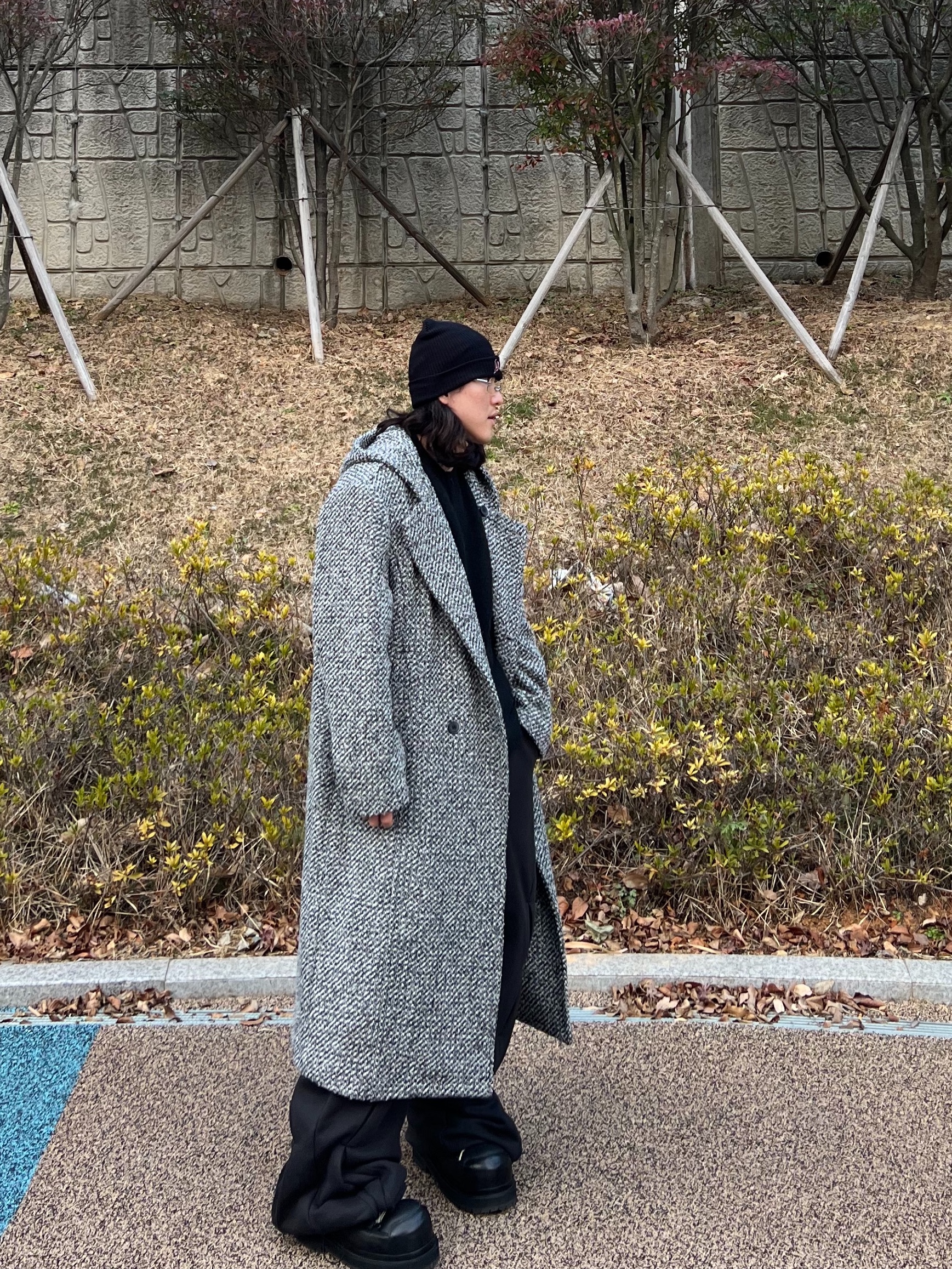 Civision by CSC Lovers Beanie, Gentle Monster Paranoyd 02 Silver Clear 착용 스타일 - 3