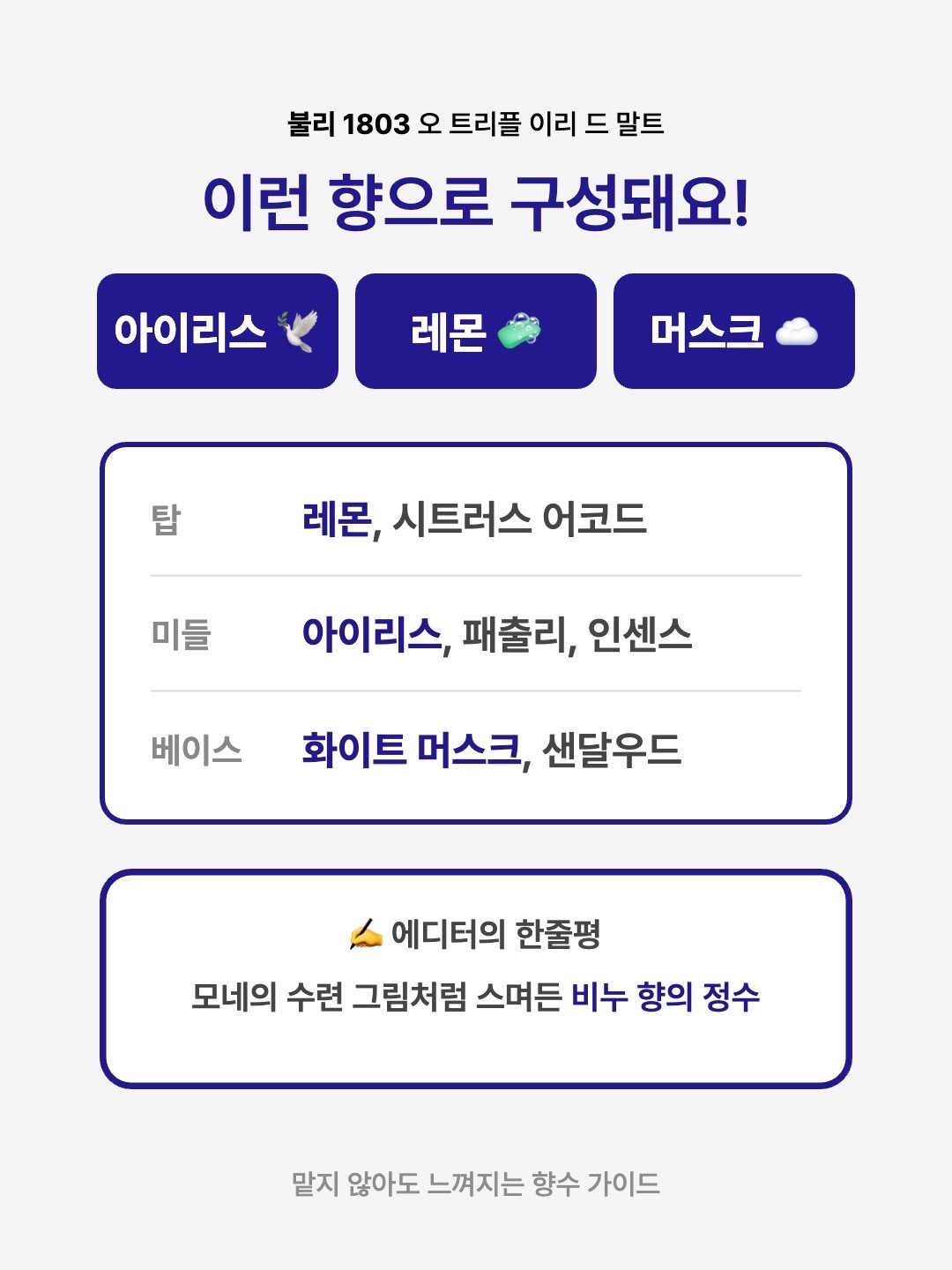 Buly 1803 Eau Triple Iris De Malte 75ml 착용 스타일 - 3